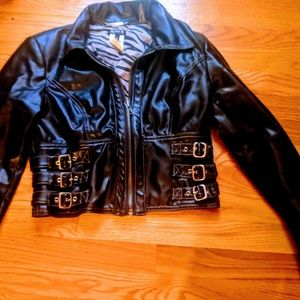 Allen B pleather jacket